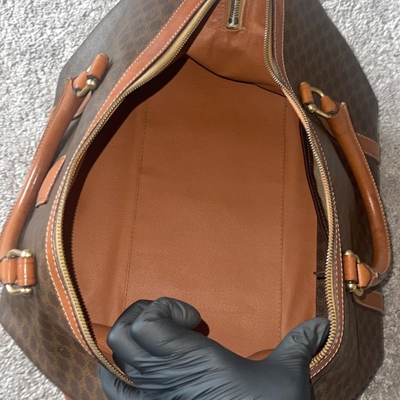 Vintage Celine Brown Macadam print Boston bag - Picture 8 of 9